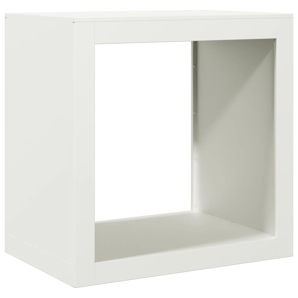 vidaXL Rastel pentru lemne de foc, alb, 60x40x60 cm, oțel vidaXL Rastel pentru lemne de foc, alb, 60x40x60 cm, oțel