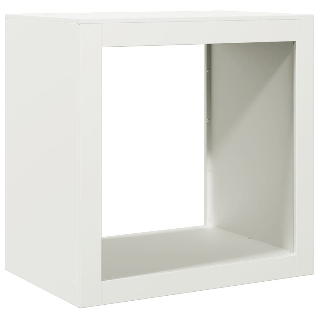 vidaXL Rastel pentru lemne de foc, alb, 60x40x60 cm, oțel vidaXL Rastel pentru lemne de foc, alb, 60x40x60 cm, oțel