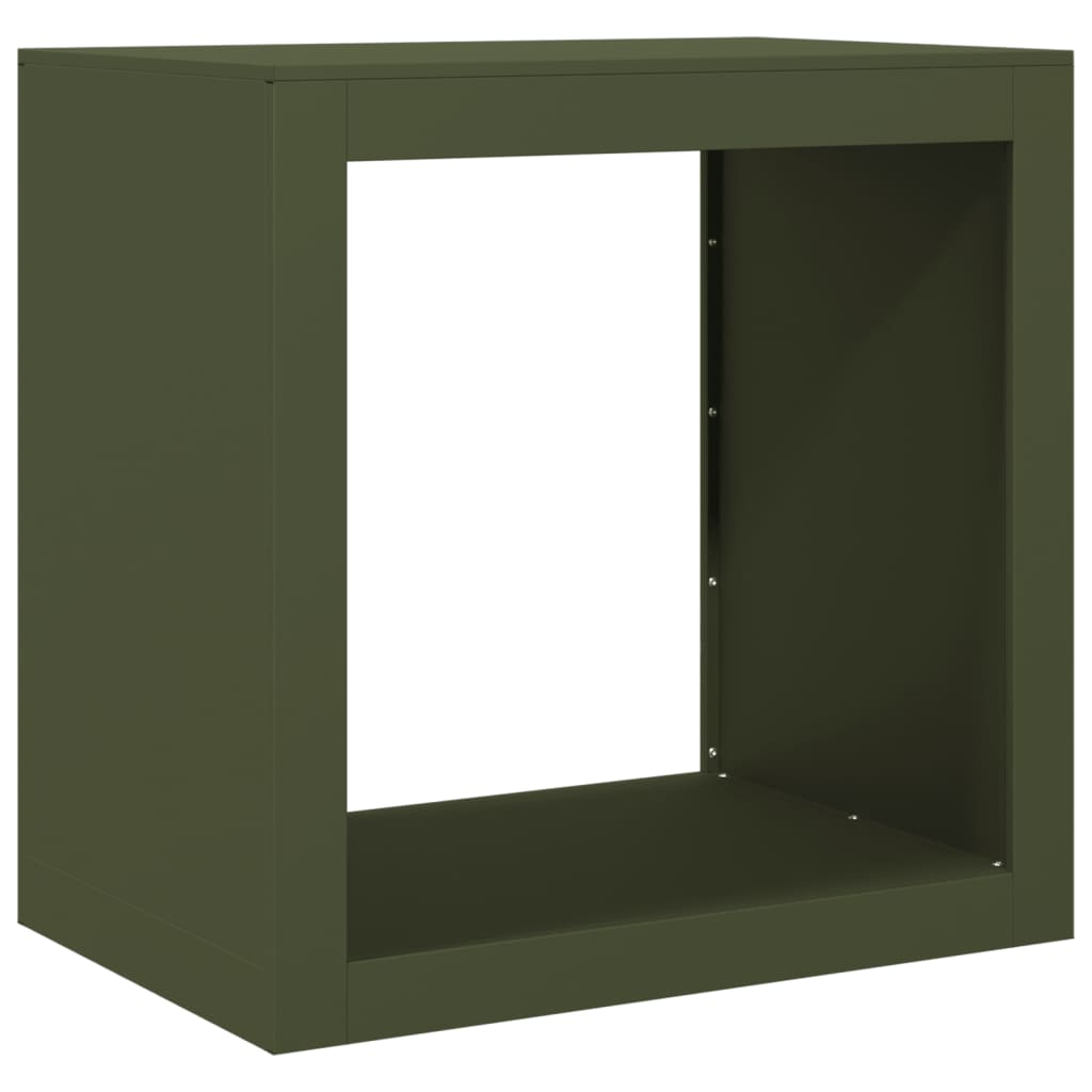 vidaXL Rastel pentru lemne de foc, verde, 60x40x60 cm, oțel vidaXL Rastel pentru lemne de foc, verde, 60x40x60 cm, oțel