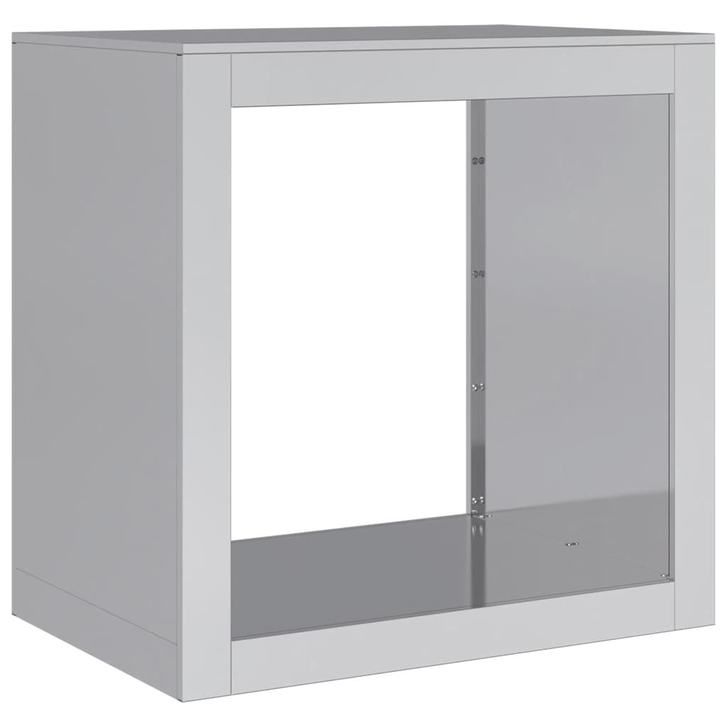 vidaXL Suport pentru lemne de foc, 60x40x60 cm, oțel inoxidabil vidaXL Suport pentru lemne de foc, 60x40x60 cm, oțel inoxidabil
