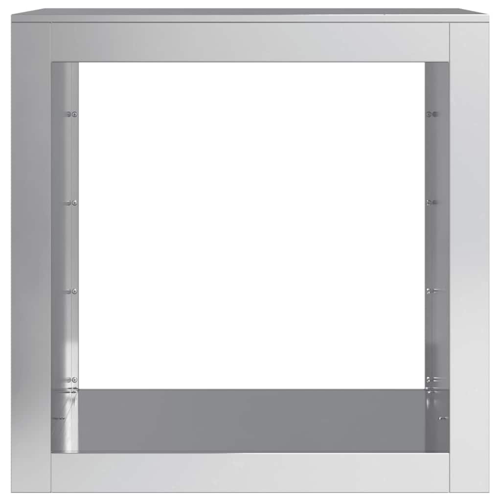 vidaXL Suport pentru lemne de foc, 60x40x60 cm, oțel inoxidabil vidaXL Suport pentru lemne de foc, 60x40x60 cm, oțel inoxidabil