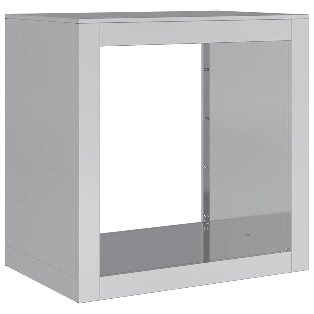 vidaXL Suport pentru lemne de foc, 60x40x60 cm, oțel inoxidabil vidaXL Suport pentru lemne de foc, 60x40x60 cm, oțel inoxidabil