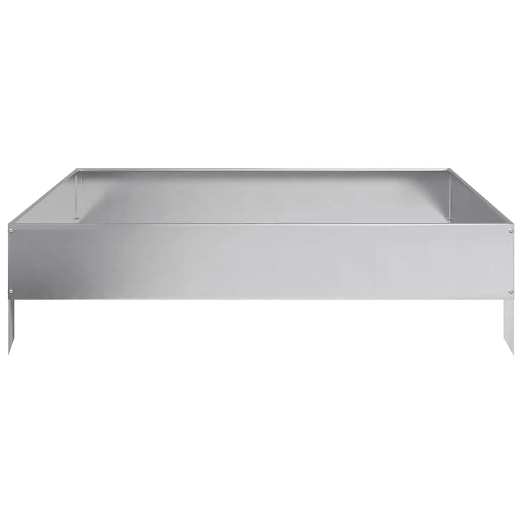 vidaXL Strat înălțat de grădină, 100x100x26 cm, oțel galvanizat