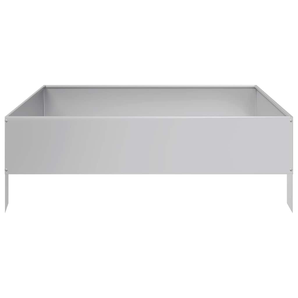 vidaXL Strat înălțat de grădină, 100x100x33,5 cm, oțel galvanizat