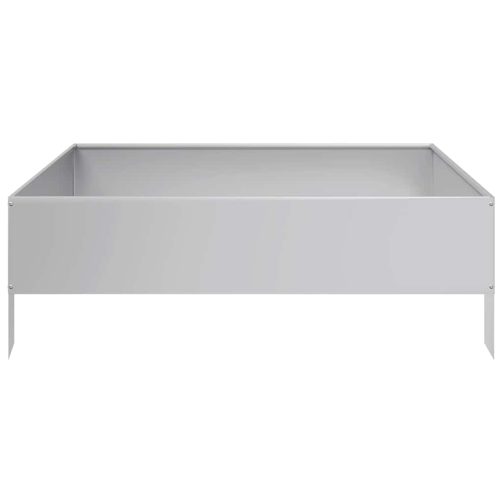 vidaXL Strat înălțat de grădină, 100x100x33,5 cm, oțel galvanizat