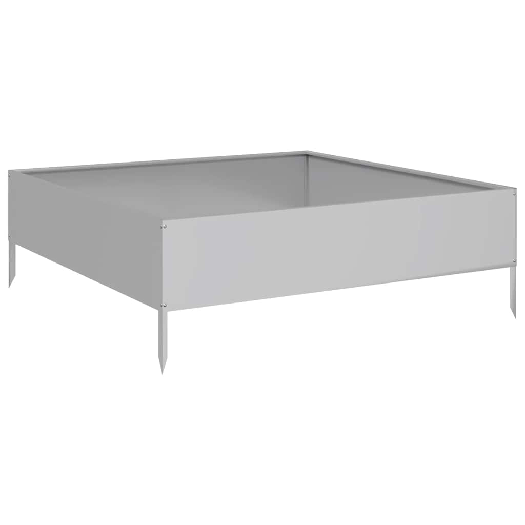 vidaXL Strat înălțat de grădină, 100x100x33,5 cm, oțel galvanizat