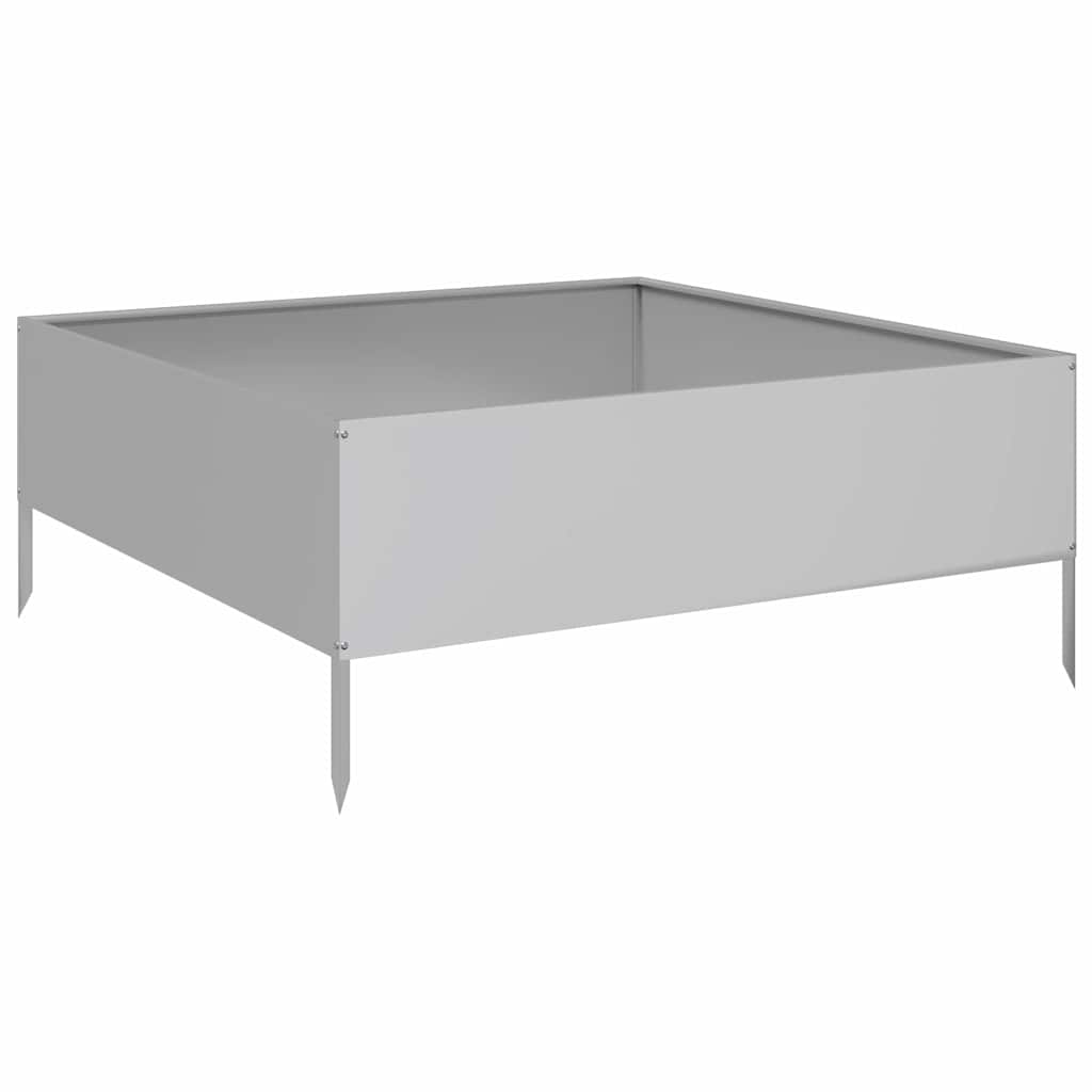 vidaXL Strat înălțat de grădină, 100x100x25 cm, oțel galvanizat