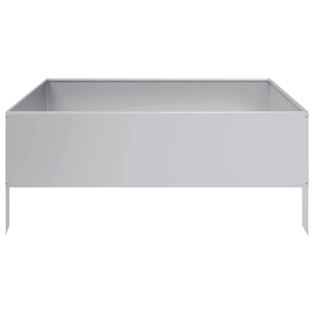vidaXL Strat înălțat de grădină, 100x100x25 cm, oțel galvanizat