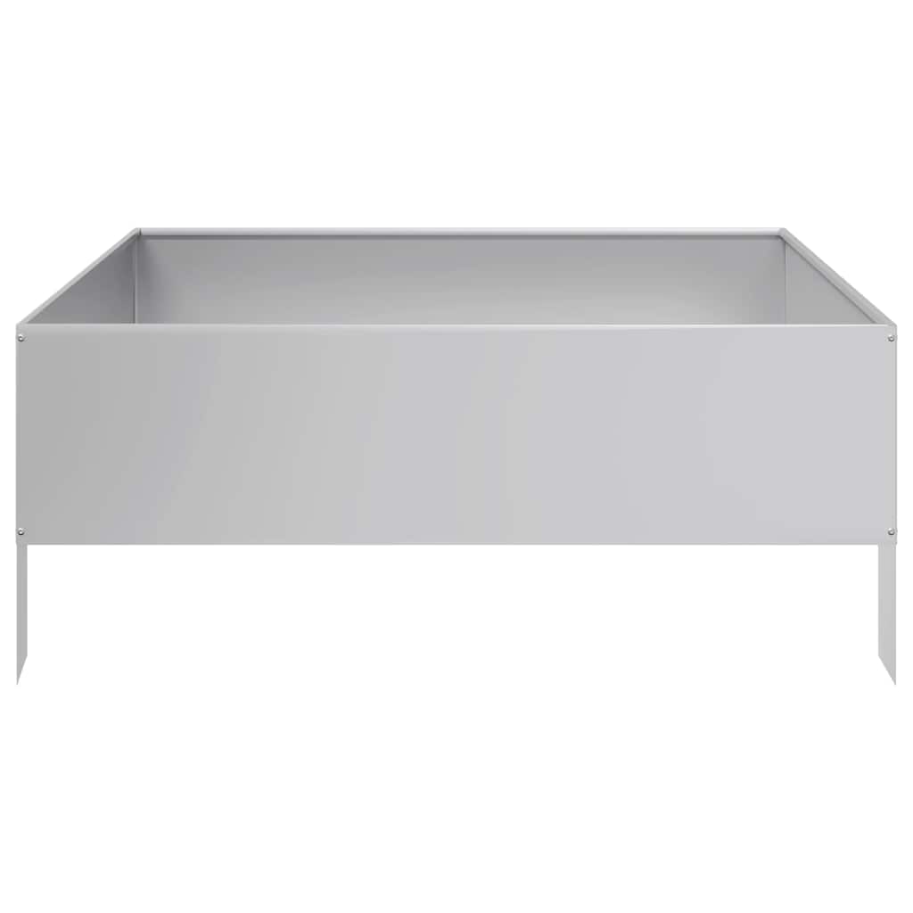vidaXL Strat înălțat de grădină, 100x100x25 cm, oțel galvanizat