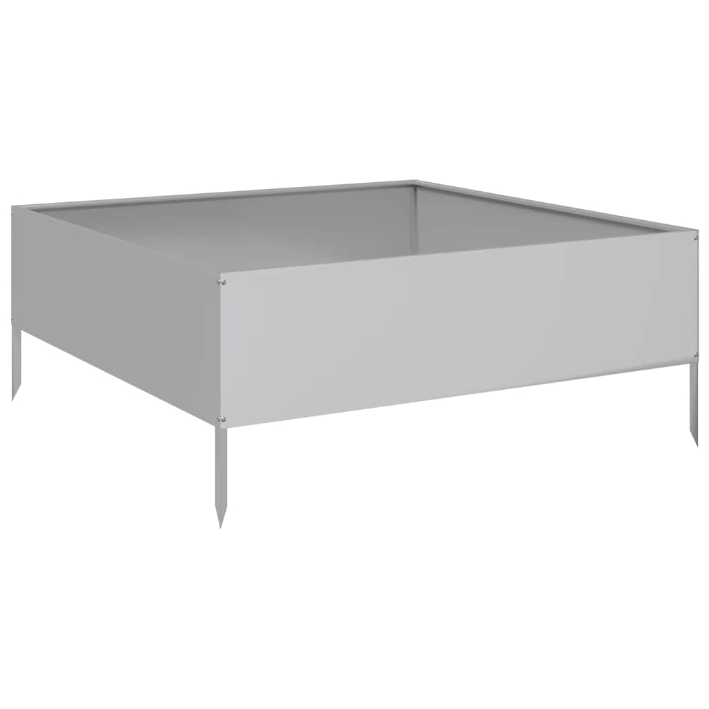 vidaXL Strat înălțat de grădină, 100x100x25 cm, oțel galvanizat