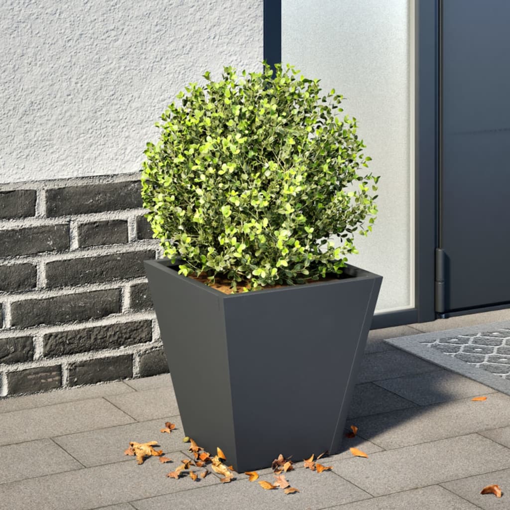 vidaXL Jardinieră de grădină, antracit, 30x30x30 cm, oțel vidaXL Jardinieră de grădină, antracit, 30x30x30 cm, oțel