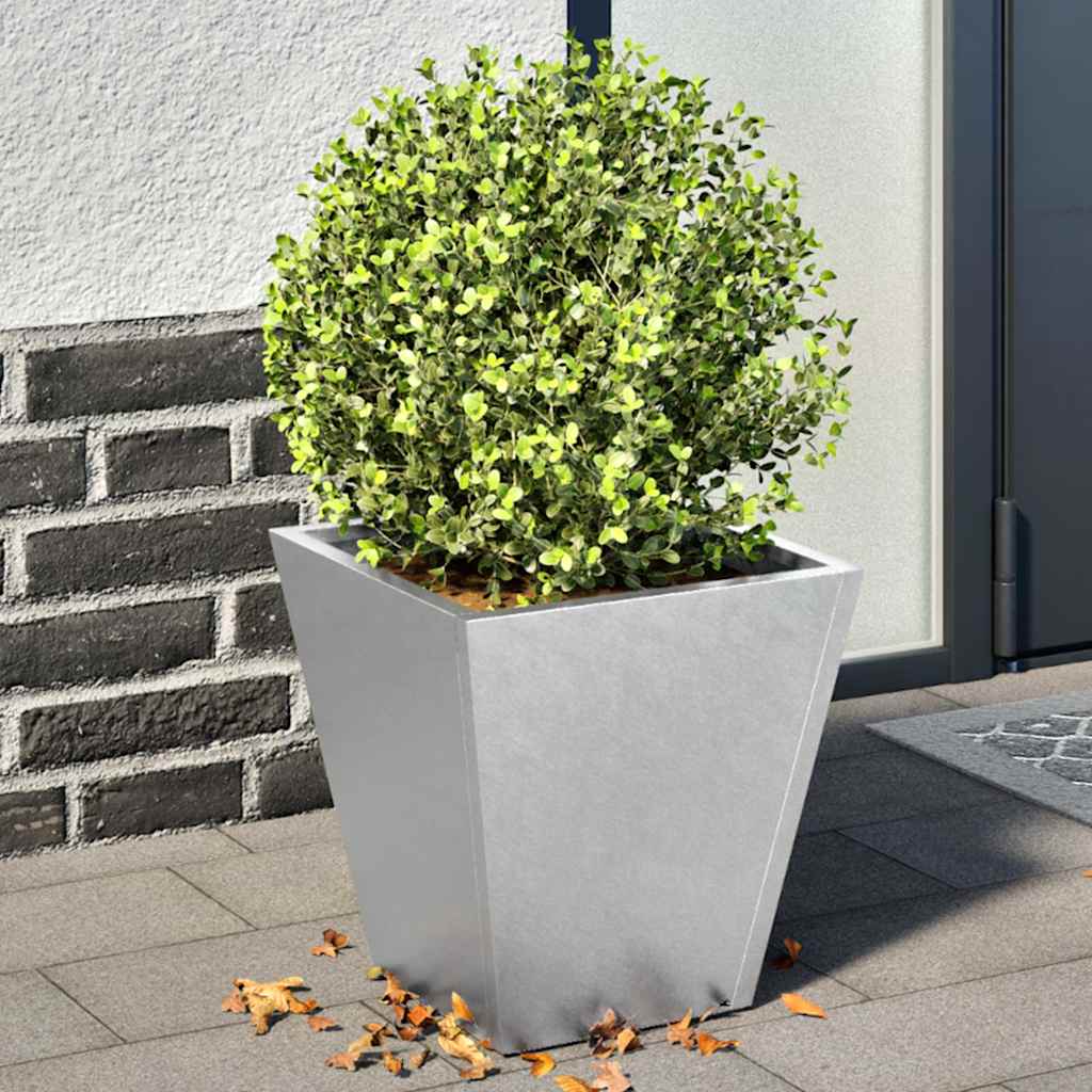 vidaXL Jardiniere grădină, 2 buc., 30x30x30 cm, oțel galvanizat