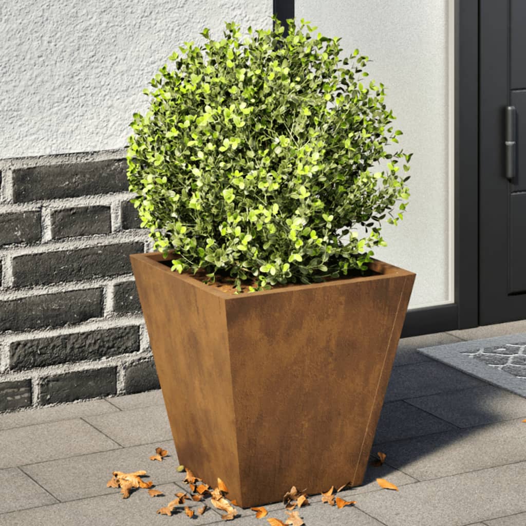 vidaXL Jardiniere de grădină 2 buc 30x30x30 cm Oțel pentru intemperii vidaXL Jardiniere de grădină 2 buc 30x30x30 cm Oțel pentru intemperii