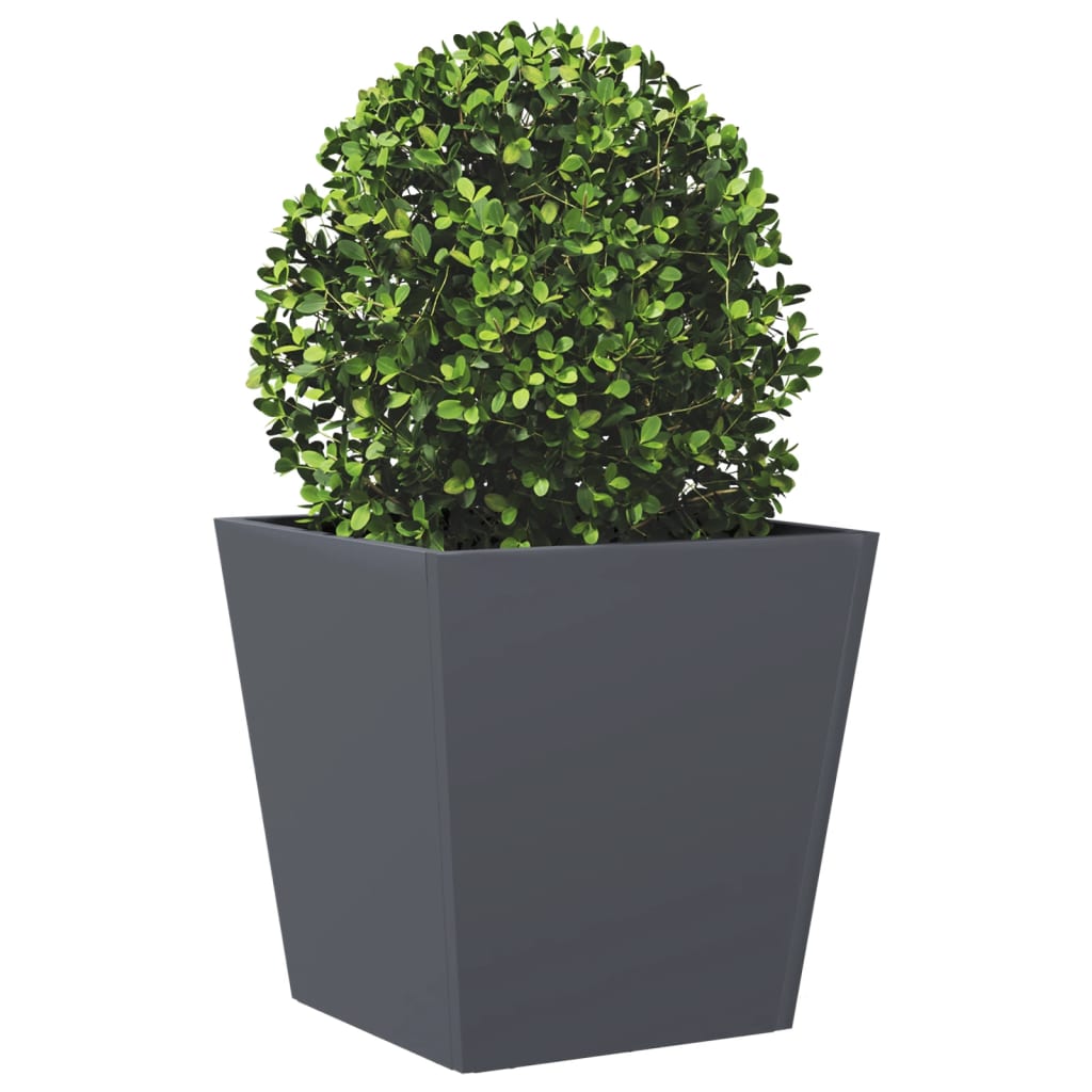 vidaXL Jardiniere de grădină, 2 buc., antracit, 40x40x40 cm, oțel vidaXL Jardiniere de grădină, 2 buc., antracit, 40x40x40 cm, oțel