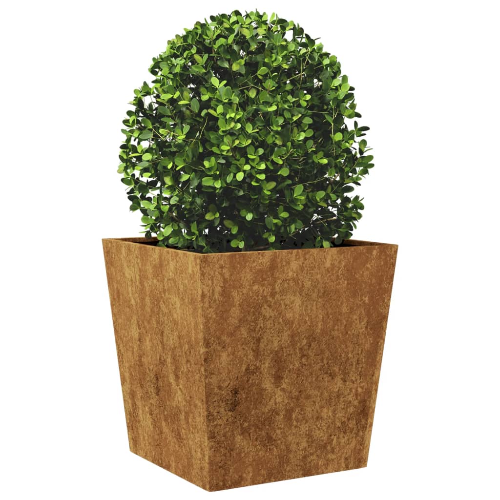 vidaXL Jardiniere de grădină 2 buc 50x50x50 cm Oțel pentru intemperii vidaXL Jardiniere de grădină 2 buc 50x50x50 cm Oțel pentru intemperii