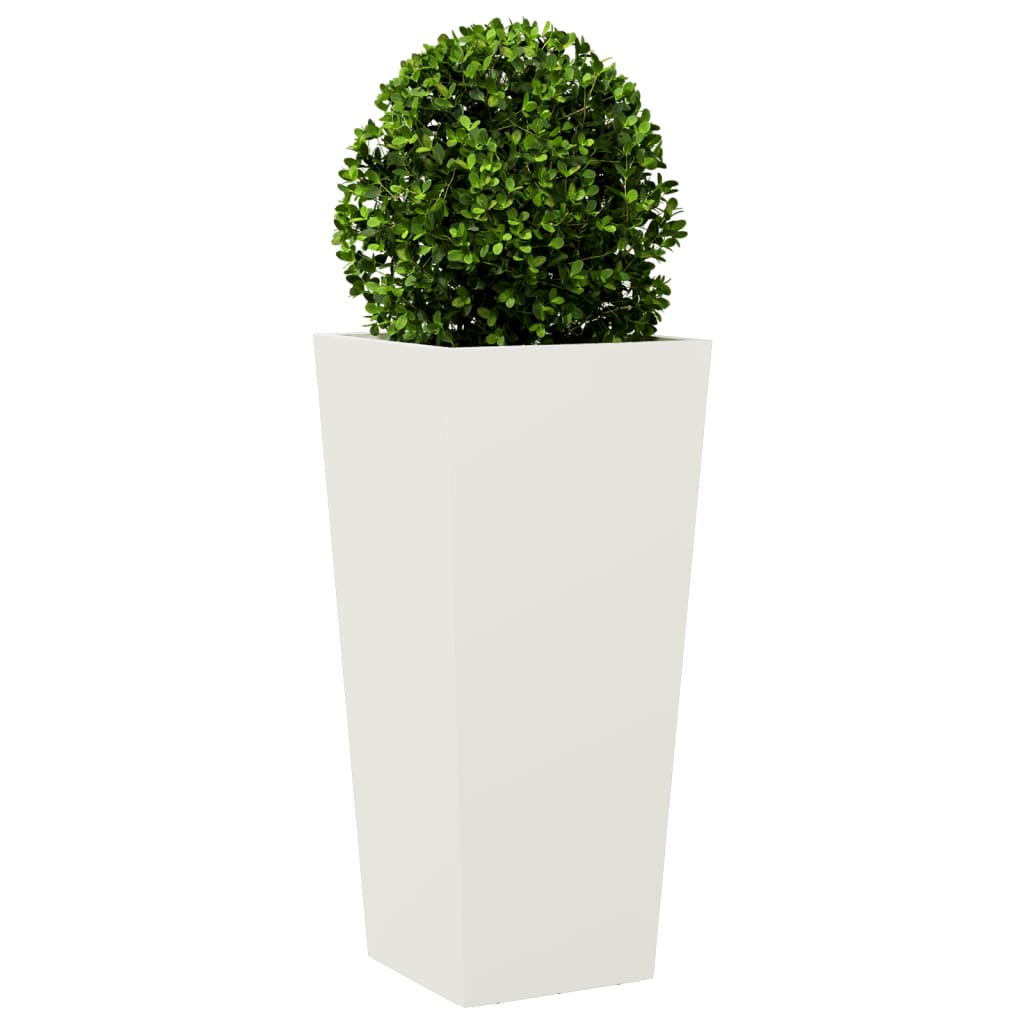 vidaXL Jardinieră de grădină, alb, 35x35x75 cm, oțel vidaXL Jardinieră de grădină, alb, 35x35x75 cm, oțel