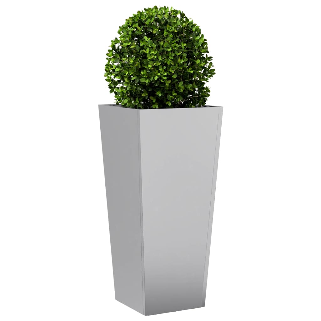 vidaXL Jardiniere grădină, 2 buc., 35x35x75 cm, oțel galvanizat