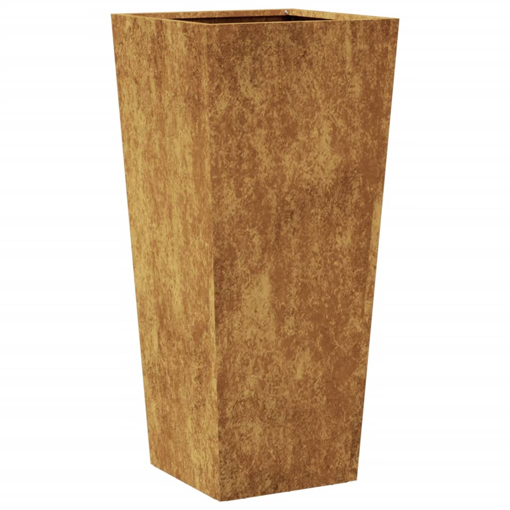 vidaXL Jardinier de grădină 35x35x75 cm Oțel rezistent la intemperii