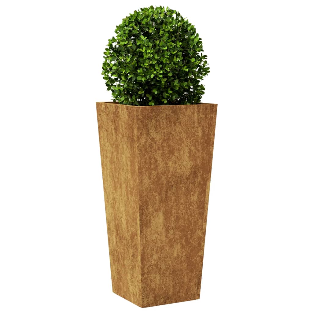 vidaXL Jardinier de grădină 35x35x75 cm Oțel rezistent la intemperii