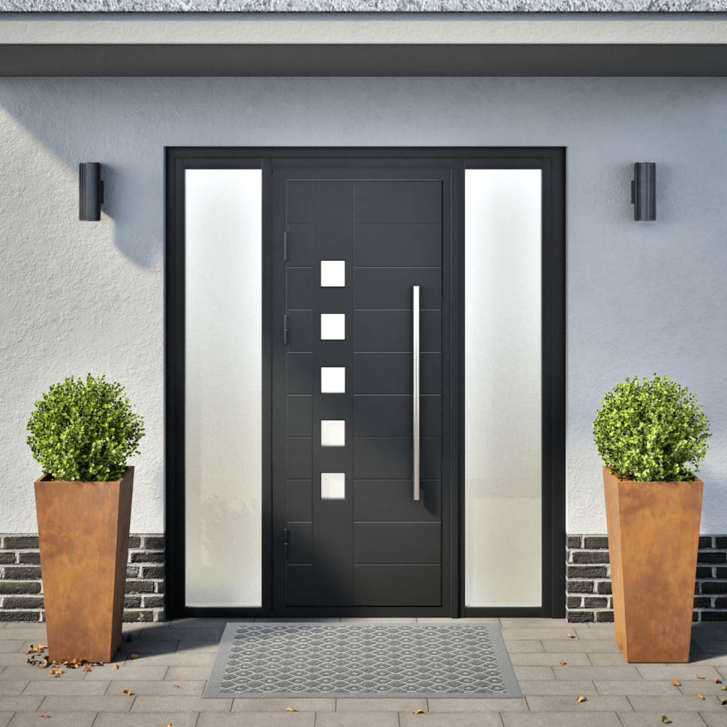 vidaXL Jardiniere de grădină 2 buc 35x35x75 cm Oțel pentru intemperii