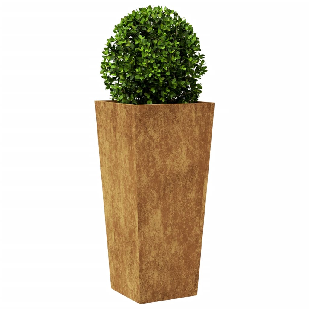 vidaXL Jardiniere de grădină 2 buc 35x35x75 cm Oțel pentru intemperii