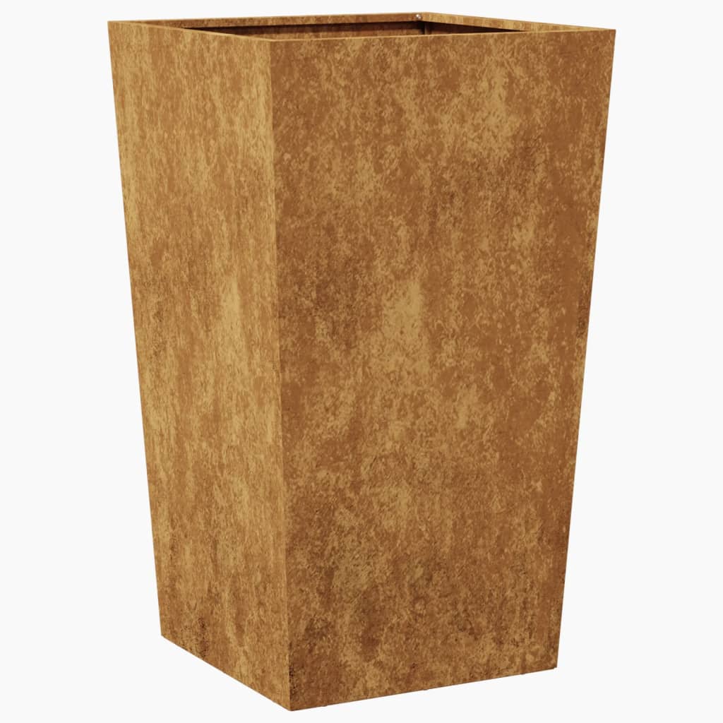 vidaXL Jardiniere de grădină 2 buc 45x45x75 cm Oțel pentru intemperii