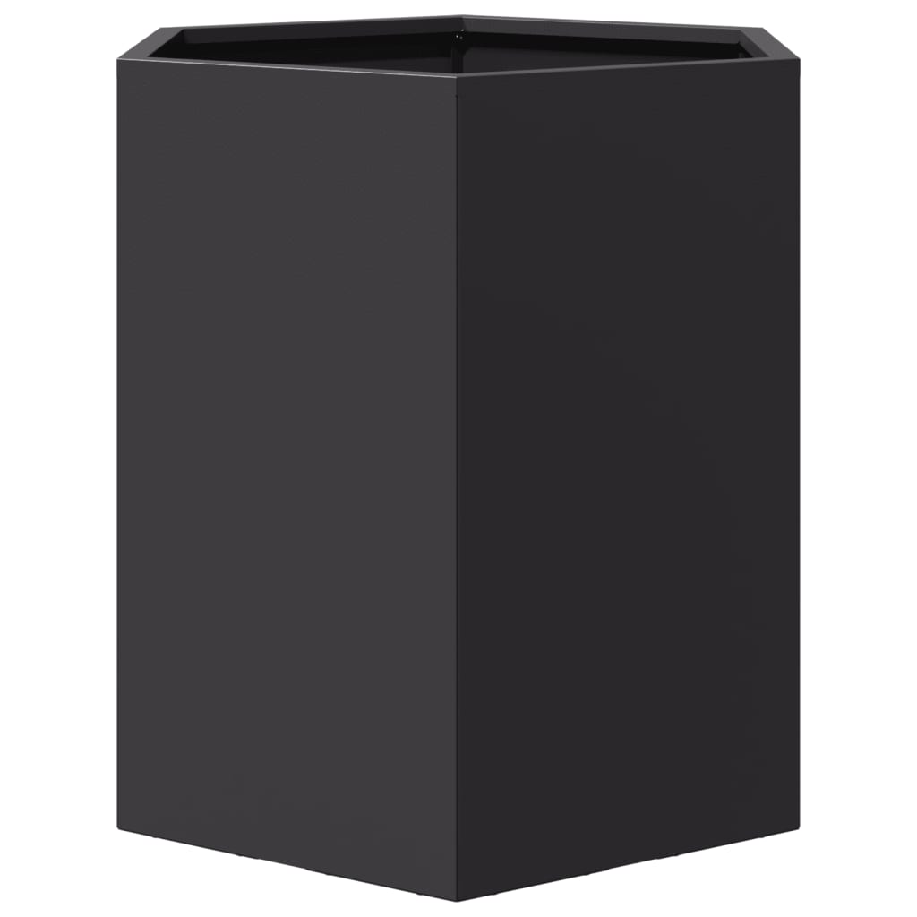 vidaXL Jardiniere de grădină, 2 buc. negru 46x40x45 cm oțel hexagonală vidaXL Jardiniere de grădină, 2 buc. negru 46x40x45 cm oțel hexagonală