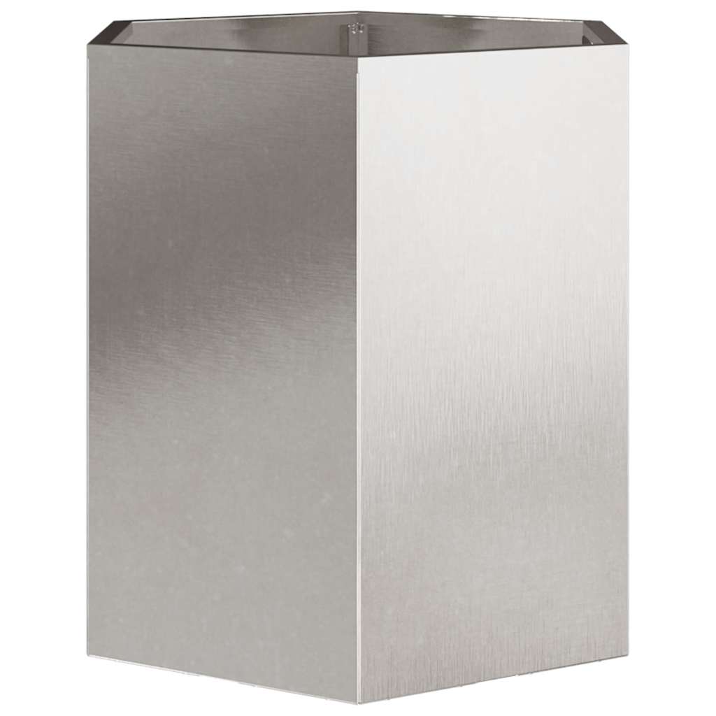 vidaXL Jardinieră de grădină 46x40x45 cm oțel inoxidabil hexagonal