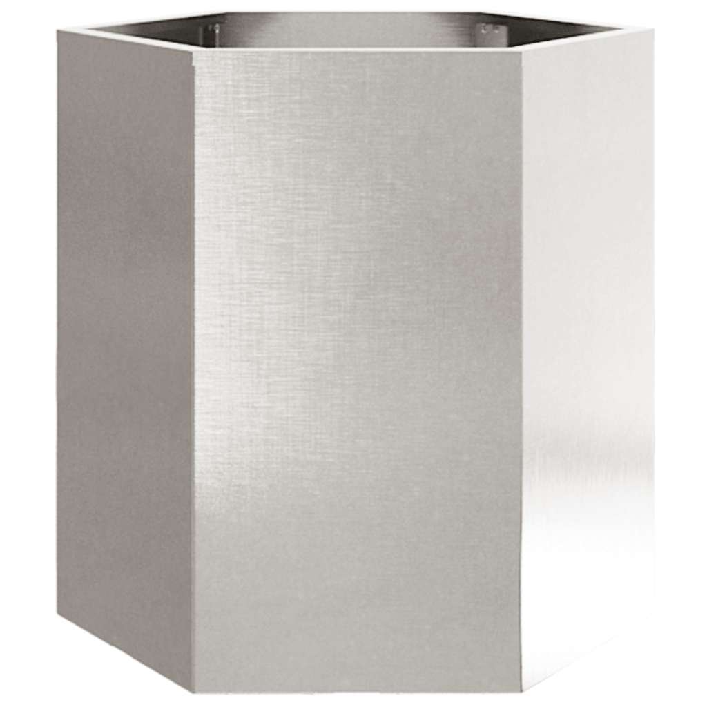 vidaXL Jardinieră de grădină 46x40x45 cm oțel inoxidabil hexagonal