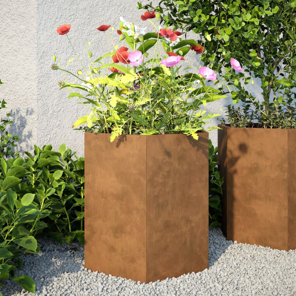 vidaXL Jardinieră de grădină 46x40x45 cm oțel de intemperii
