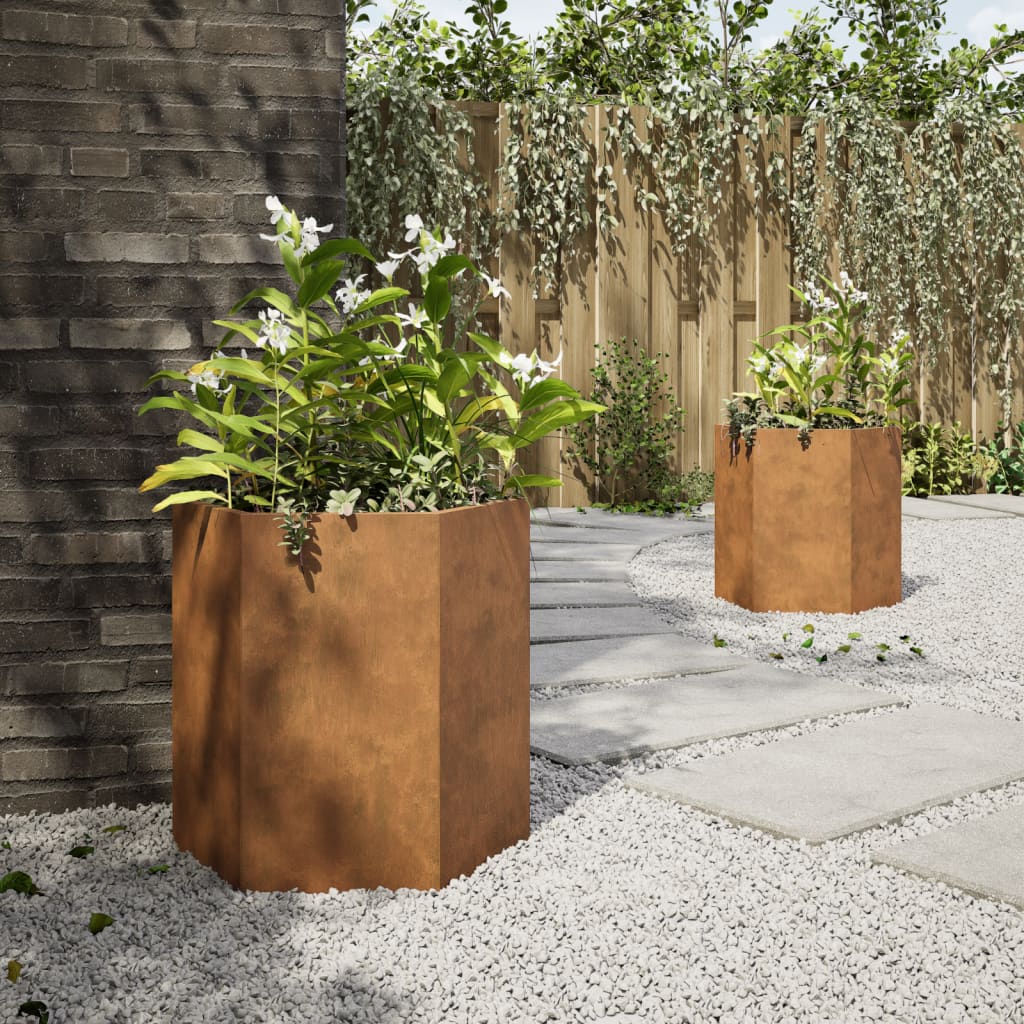 vidaXL jardiniere de grădină 46x40x45 cm oțel de intemperii