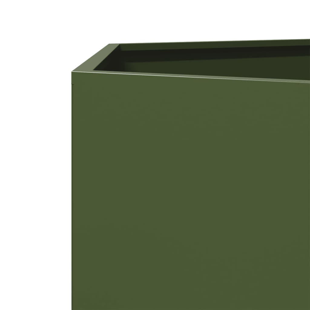 vidaXL Jardinieră grădină verde măsliniu 69x60x45 cm oțel hexagonal vidaXL Jardinieră grădină verde măsliniu 69x60x45 cm oțel hexagonal