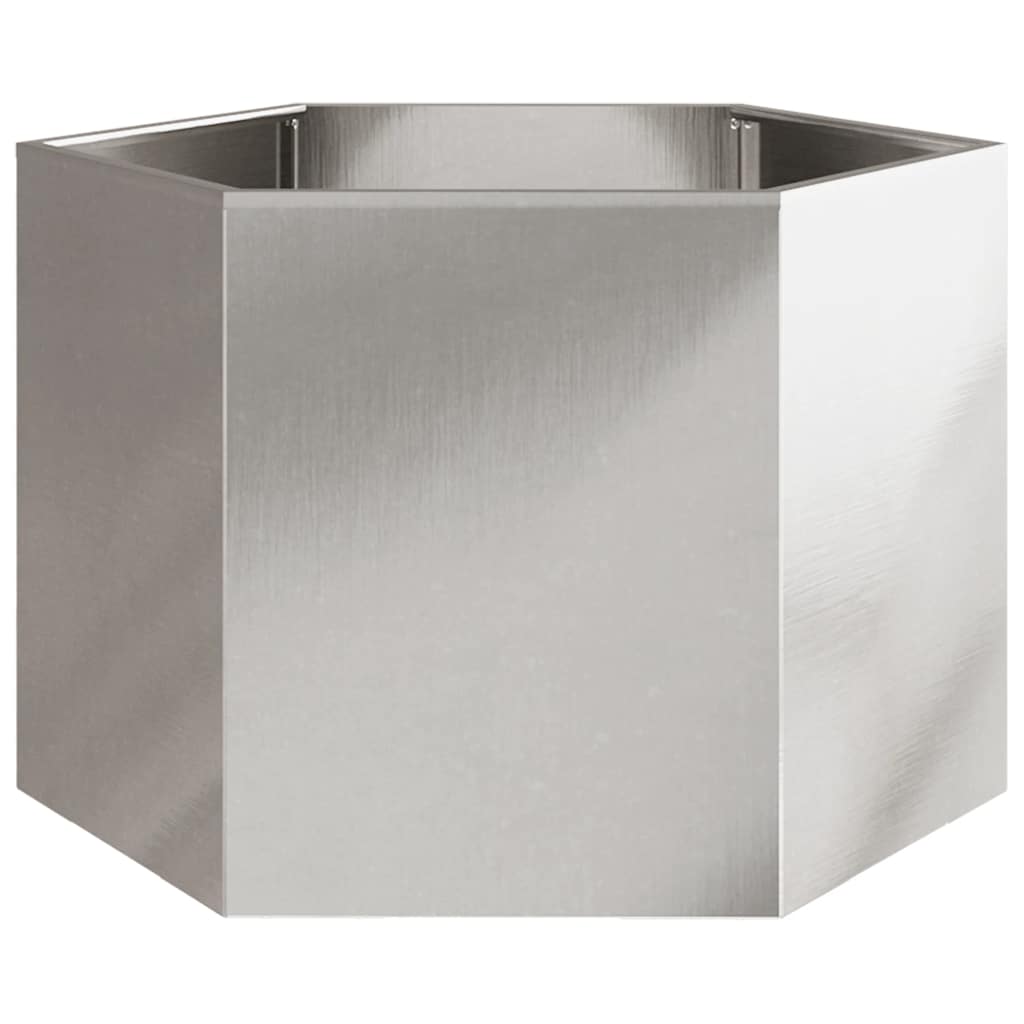 vidaXL Jardinieră de grădină 69x60x45 cm oțel inoxidabil hexagonal