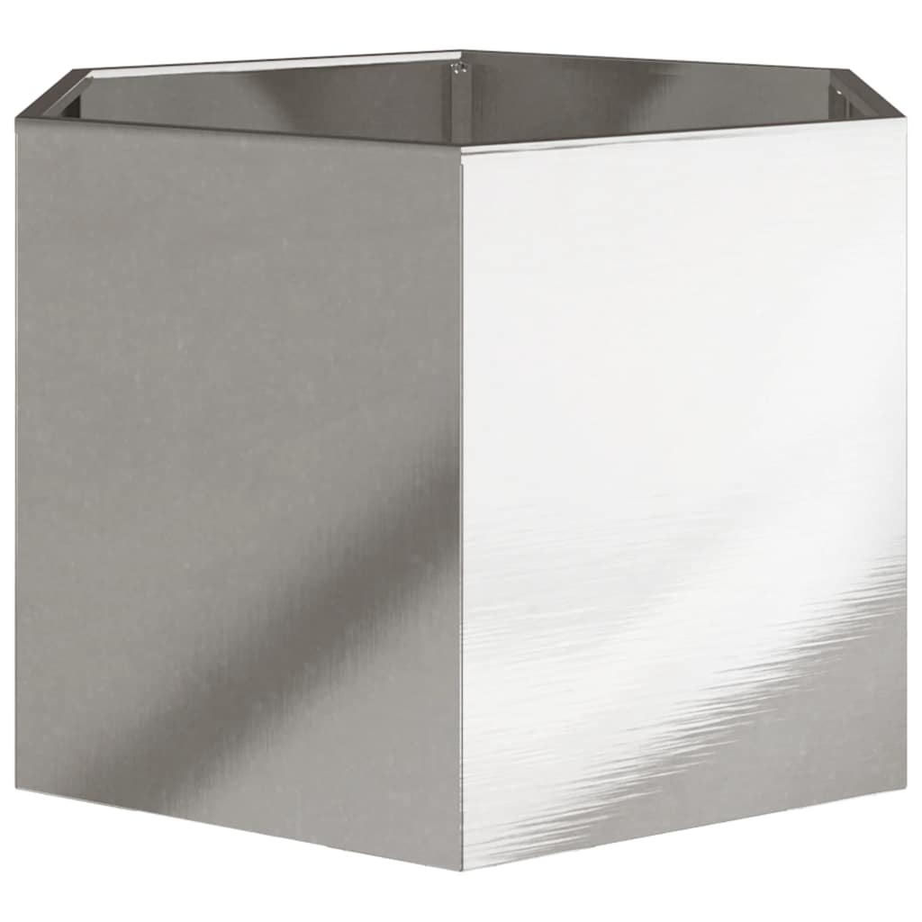 vidaXL Jardinieră de grădină 69x60x45 cm oțel inoxidabil hexagonal