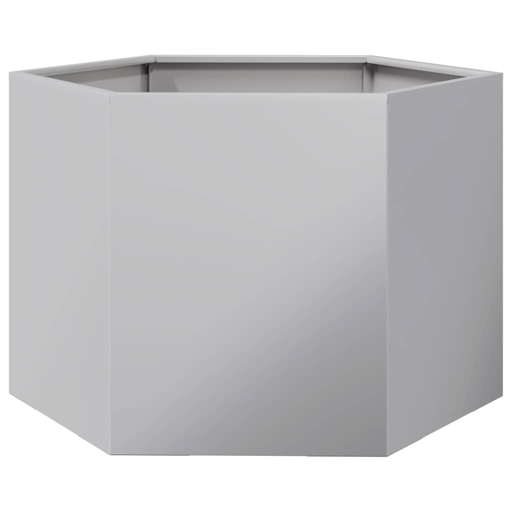 vidaXL Jardinieră de grădină 69x60x45 cm oțel galvanizat hexagonal