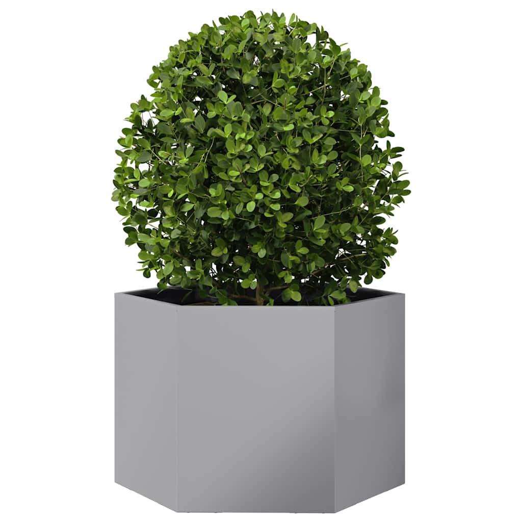vidaXL Jardinieră de grădină 69x60x45 cm oțel galvanizat hexagonal