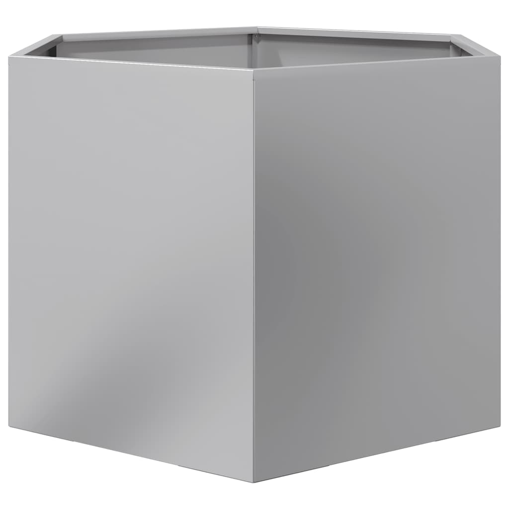 vidaXL Jardinieră de grădină 69x60x45 cm oțel galvanizat hexagonal