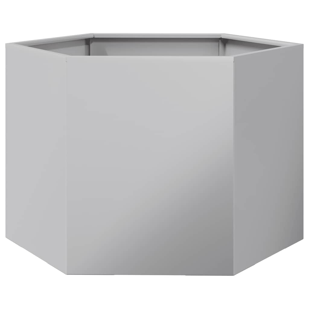 vidaXL Jardinieră de grădină 69x60x45 cm oțel galvanizat hexagonal