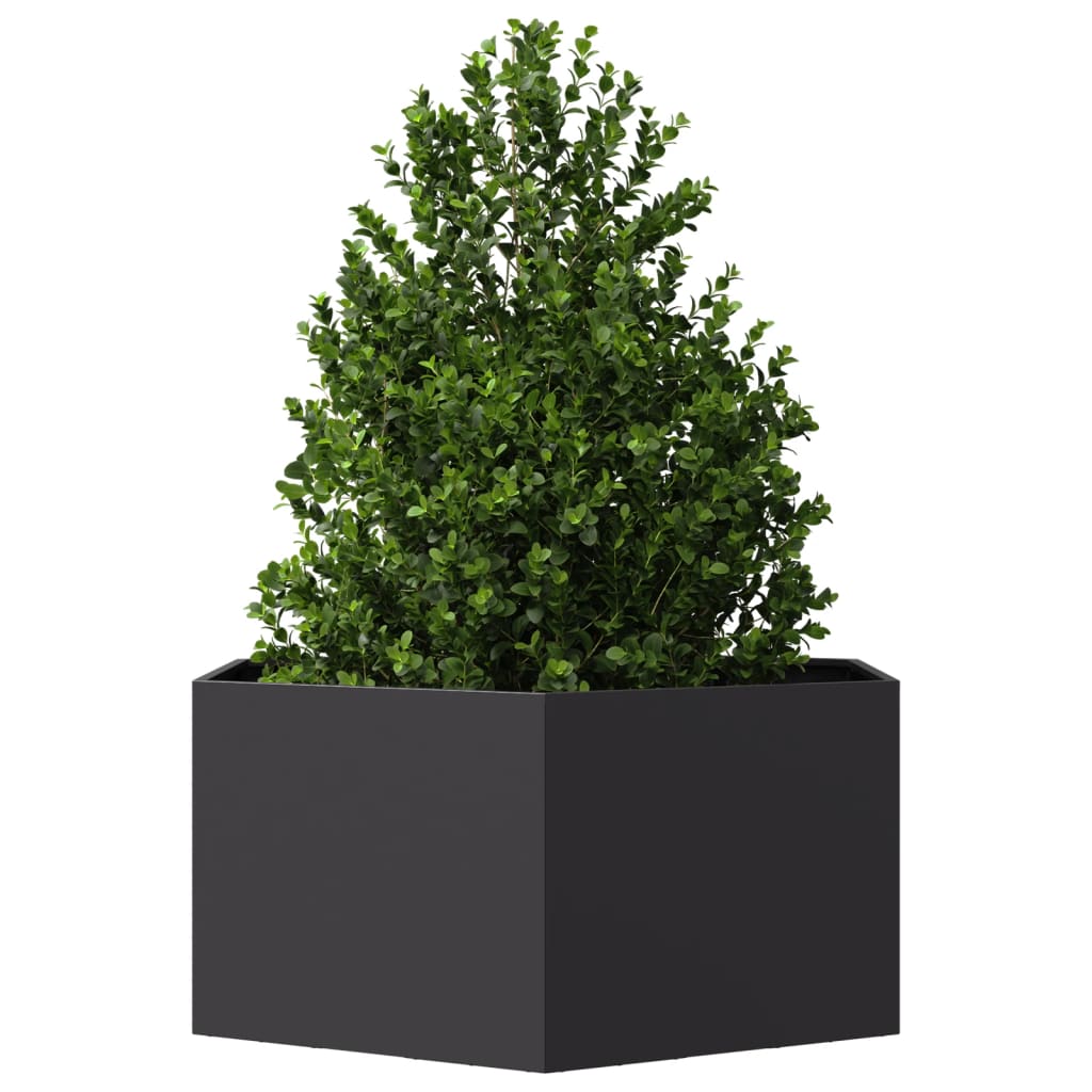 vidaXL Jardinieră de grădină negru 104x90x45 cm oțel hexagonal vidaXL Jardinieră de grădină negru 104x90x45 cm oțel hexagonal