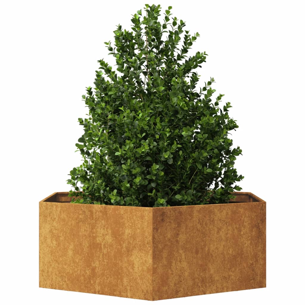 vidaXL Jardinieră de grădină 138x120x45 cm oțel de intemperii
