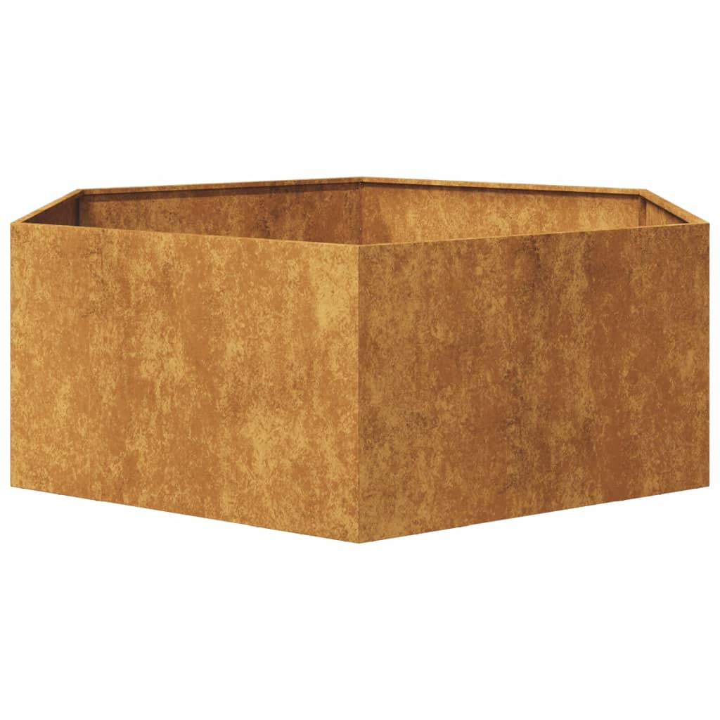 vidaXL Jardinieră de grădină 138x120x45 cm oțel de intemperii