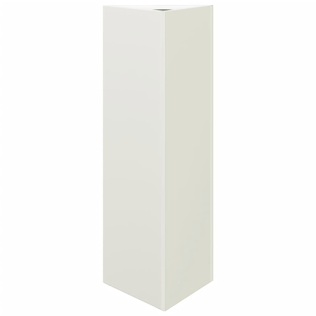 vidaXL Jardinieră de grădină, alb, 30x26x75 cm, oțel, triunghiulară vidaXL Jardinieră de grădină, alb, 30x26x75 cm, oțel, triunghiulară