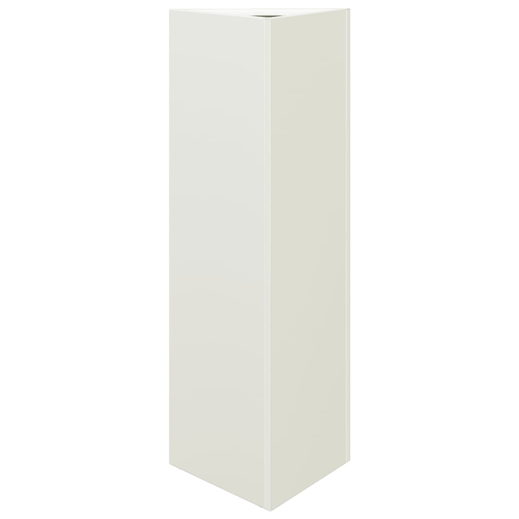 vidaXL Jardiniere grădină, 2 buc., alb, 30x26x75 cm, oțel, triunghi