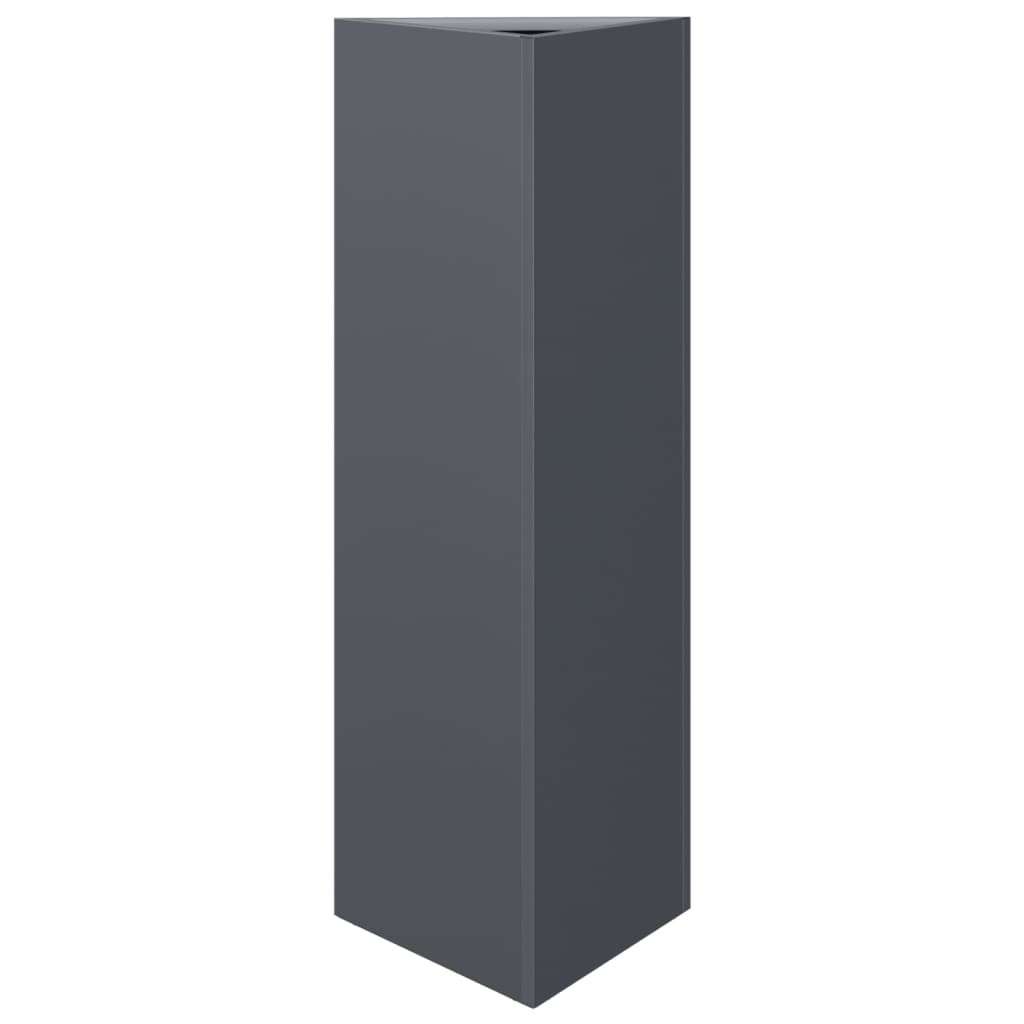 vidaXL Jardiniere grădină, 2 buc. antracit 30x26x75 cm oțel triunghi vidaXL Jardiniere grădină, 2 buc. antracit 30x26x75 cm oțel triunghi