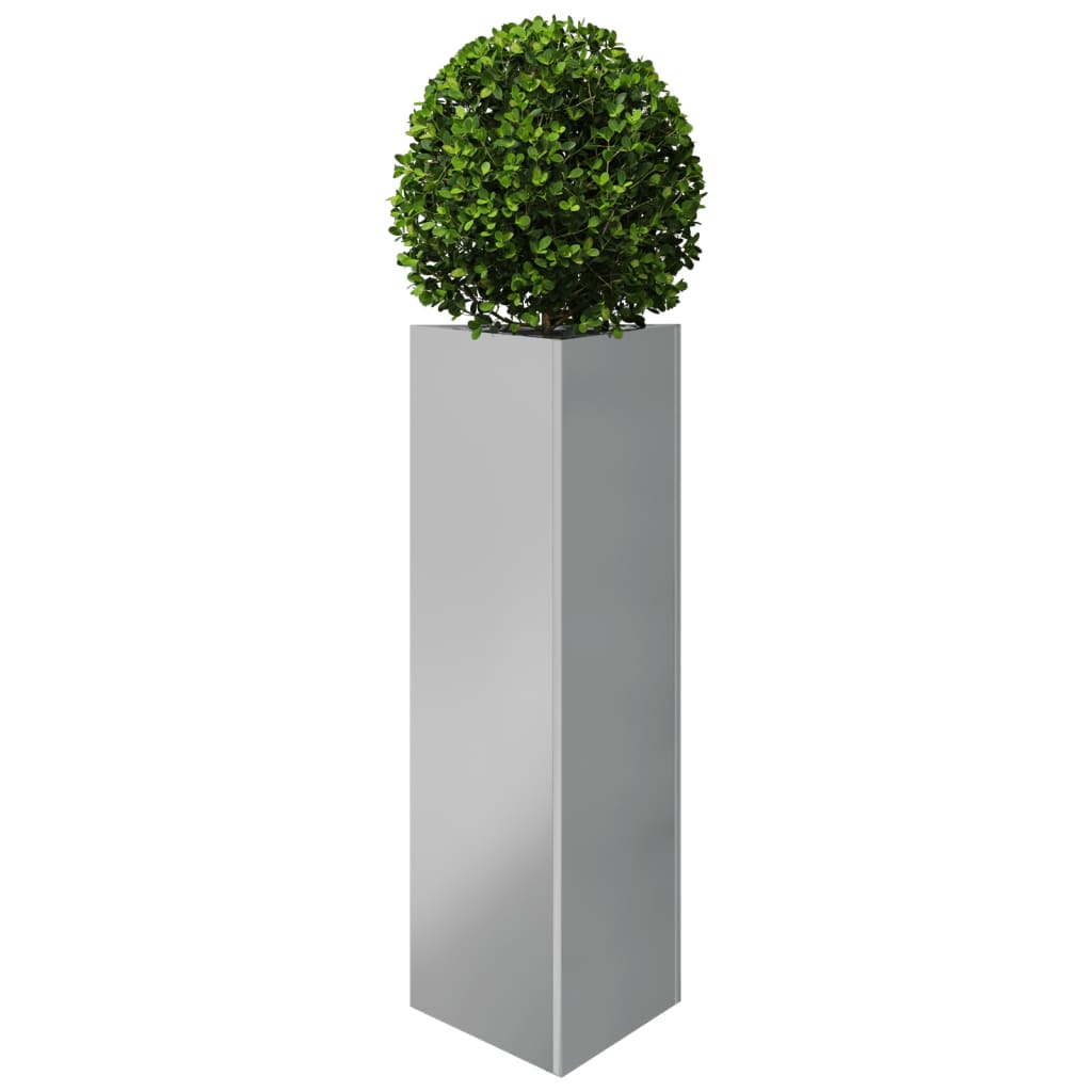 vidaXL Jardinieră de grădină, 30x26x75 cm, oțel galvanizat, triunghi vidaXL Jardinieră de grădină, 30x26x75 cm, oțel galvanizat, triunghi