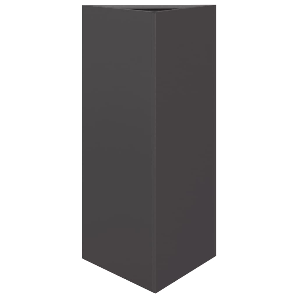 vidaXL Jardinieră de grădină negru, 40x34,5x70 cm, oțel, triunghiulară vidaXL Jardinieră de grădină negru, 40x34,5x70 cm, oțel, triunghiulară