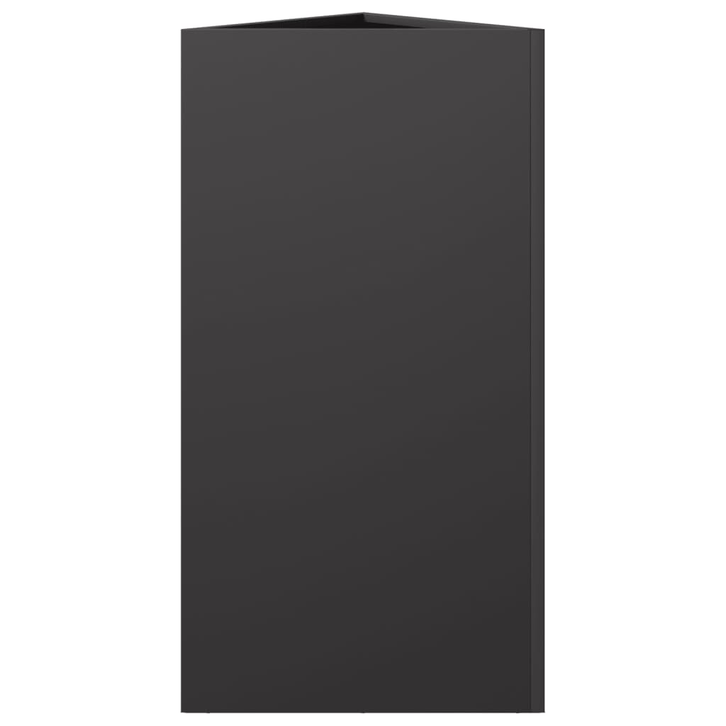 vidaXL Jardinieră de grădină negru, 40x34,5x70 cm, oțel, triunghiulară vidaXL Jardinieră de grădină negru, 40x34,5x70 cm, oțel, triunghiulară