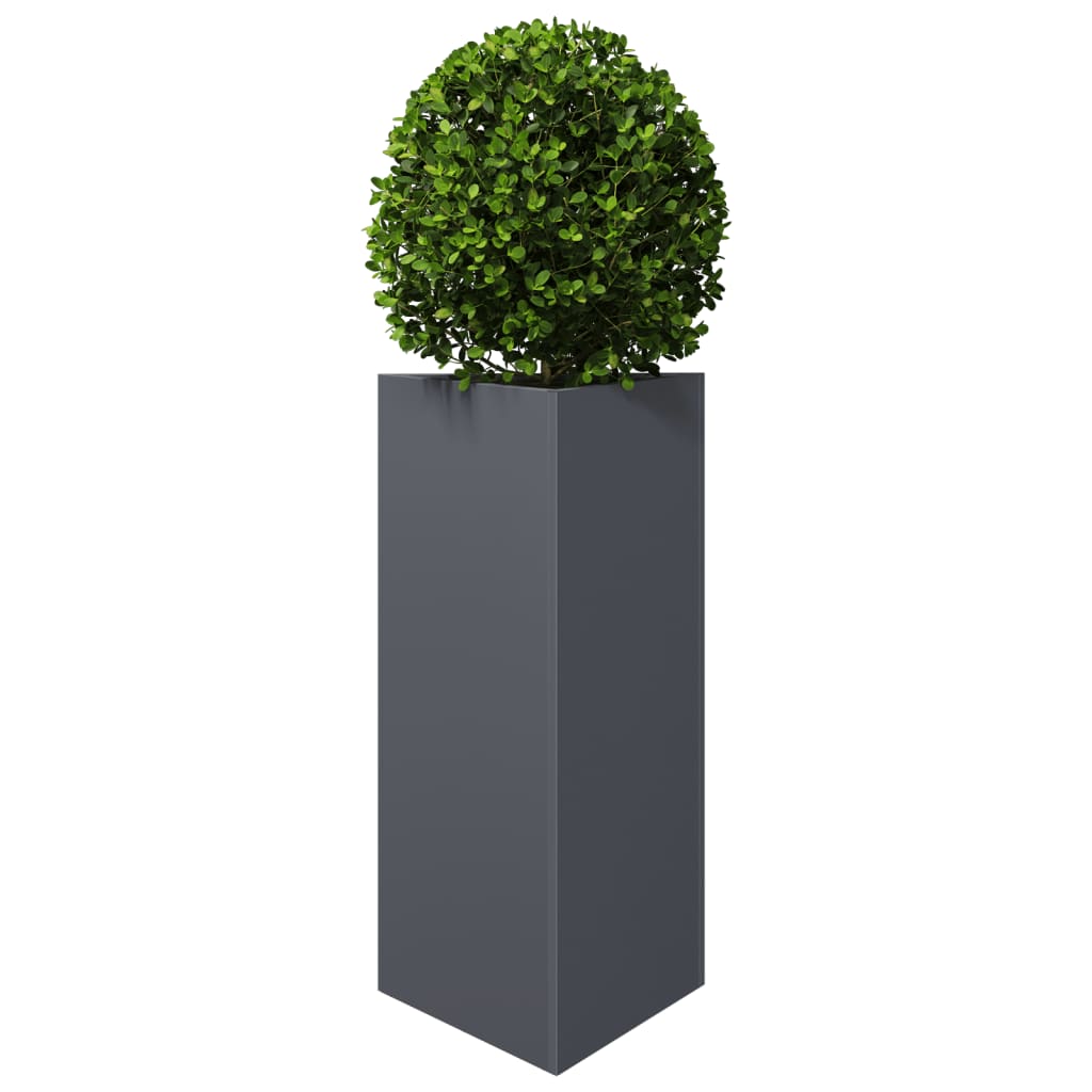 vidaXL Jardiniere grădină, 2 buc. antracit 40x34,5x70 cm oțel triunghi vidaXL Jardiniere grădină, 2 buc. antracit 40x34,5x70 cm oțel triunghi