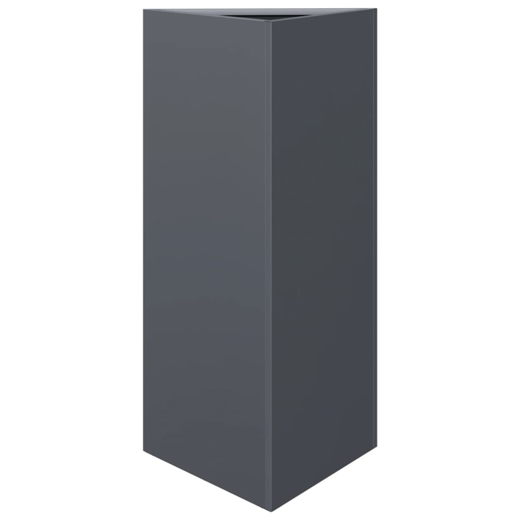 vidaXL Jardiniere grădină, 2 buc. antracit 40x34,5x70 cm oțel triunghi vidaXL Jardiniere grădină, 2 buc. antracit 40x34,5x70 cm oțel triunghi