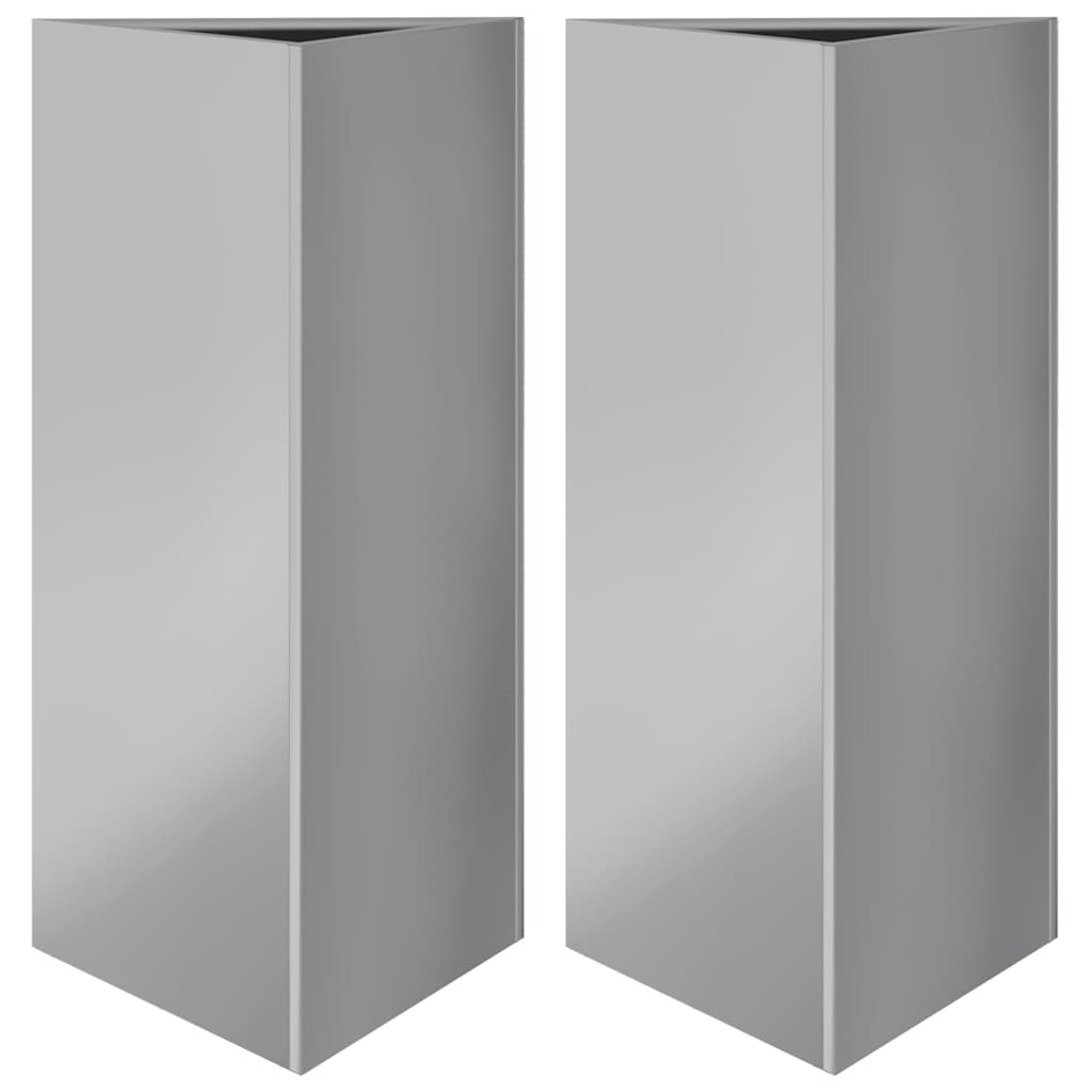 vidaXL Jardiniere grădină, 2 buc. 40x40x75 cm oțel galvanizat triunghi vidaXL Jardiniere grădină, 2 buc. 40x40x75 cm oțel galvanizat triunghi